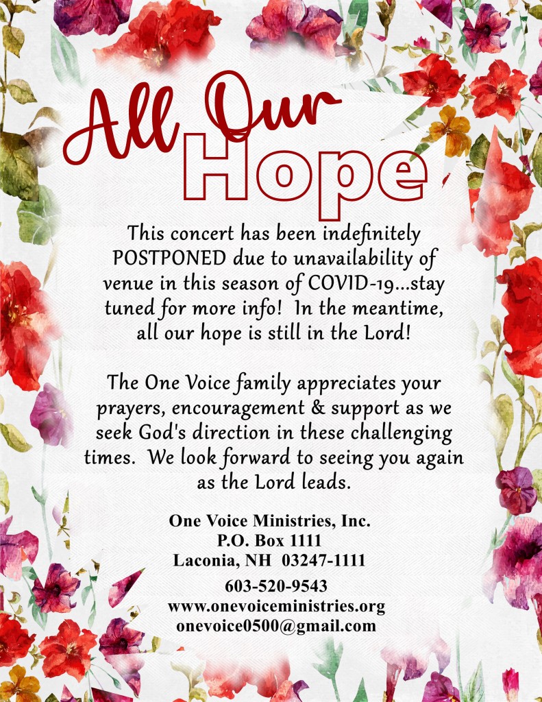 All Our Hope flyer